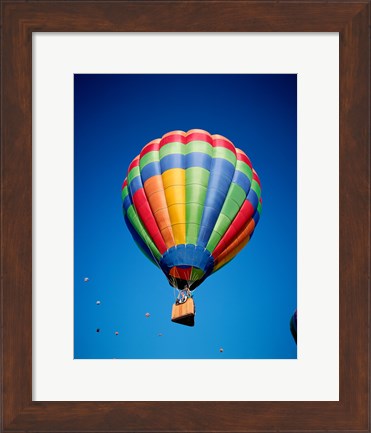 Framed Hot Air Balloon Close Up with a Basket Print