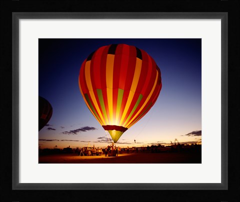 Framed Low angle view of a hot air balloon taking off, Albuquerque, New Mexico, USA Print