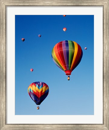Framed Hot Air Balloons Going Up, Up and Away Print