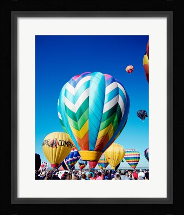 Framed Hot air balloons taking off, Albuquerque International Balloon Fiesta, New Mexico Print