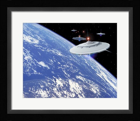 Framed UFO's Print