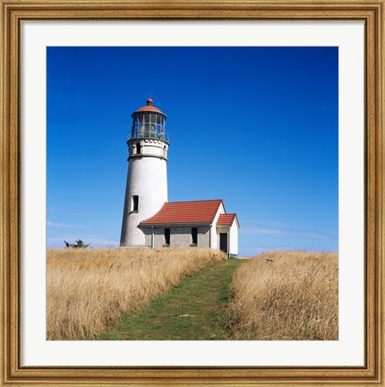 Framed Low angle view of a lighthouse, Cape Blanco Lighthouse, Cape Blanco State Park, Oregon, USA Print
