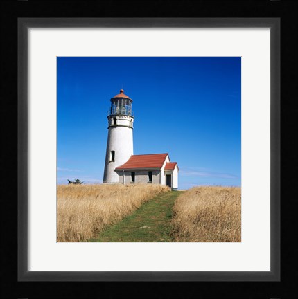 Framed Low angle view of a lighthouse, Cape Blanco Lighthouse, Cape Blanco State Park, Oregon, USA Print