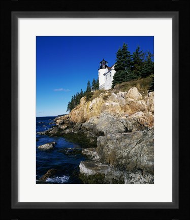 Framed Bass Harbor Head Lighthouse Mount Desert Island Maine USA Print