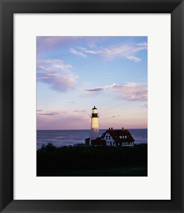 Framed Portland Head Lighthouse Vertical Cape Elizabeth Maine USA Print