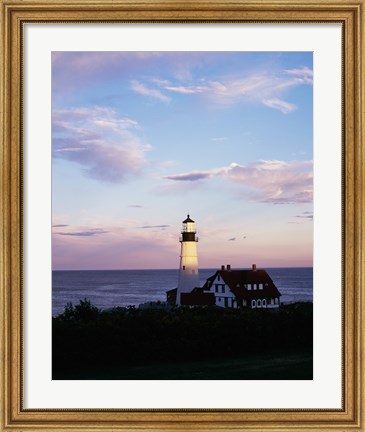 Framed Portland Head Lighthouse Vertical Cape Elizabeth Maine USA Print