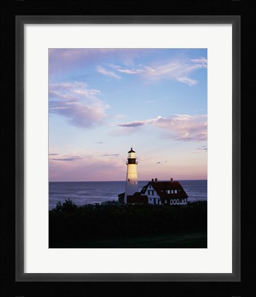 Framed Portland Head Lighthouse Vertical Cape Elizabeth Maine USA Print