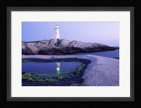 Framed Peggy's Cove Lighthouse, Peggy's Cove, Nova Scotia, Canada Print