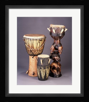 Framed West African Drums Print