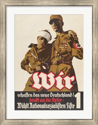 Framed National Socialist Print