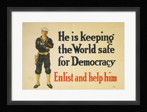Framed Keeping the World Safe Print