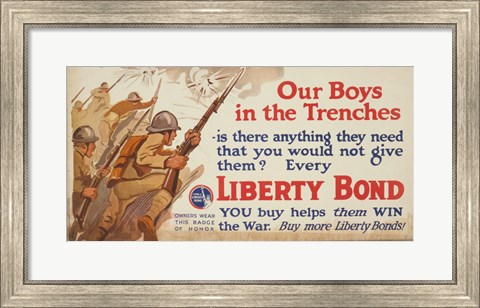 Framed Our Boys in the Trenches Print