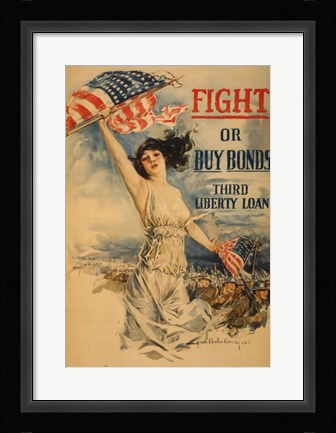 Framed Fight or Buy Bonds Print