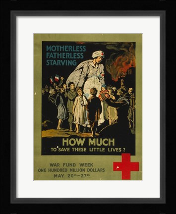 Framed How Much to Save These Lives War Fund Week Print