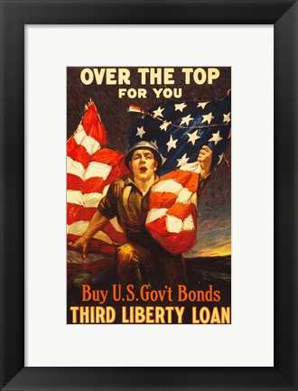 Framed Over the Top US Government Bonds Print