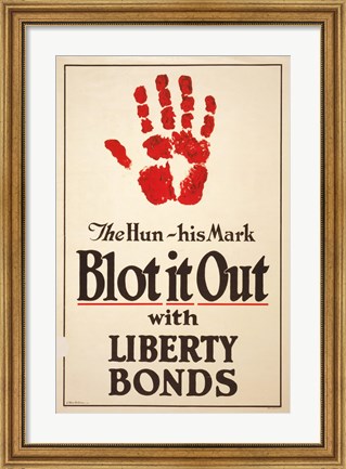 Framed Blot it Out with Liberty Bonds Print