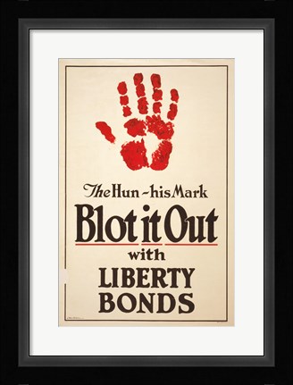 Framed Blot it Out with Liberty Bonds Print