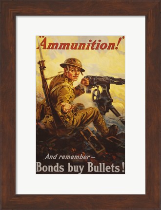 Framed Bonds Buy Bullets Print