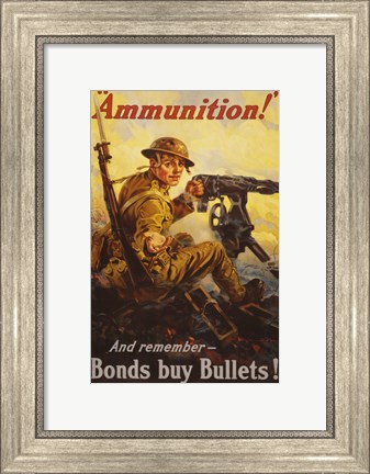 Framed Bonds Buy Bullets Print