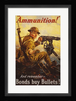 Framed Bonds Buy Bullets Print