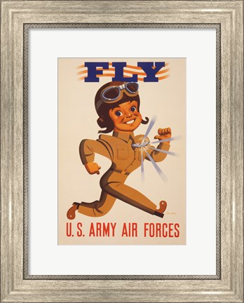 Framed Fly U.S. Army Air Forces Print