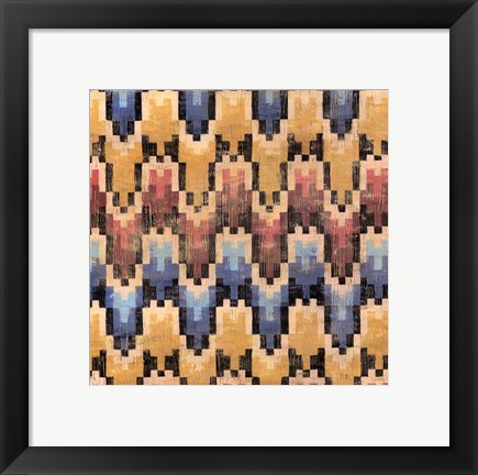 Framed Flame Stitch III Print