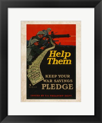 Framed War Savings Pledge Print