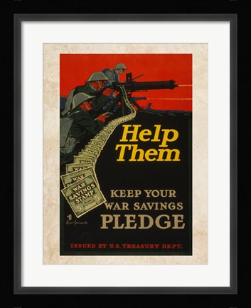 Framed War Savings Pledge Print