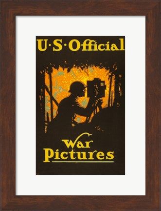 Framed U.S. Official War Pictures Print