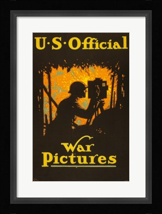 Framed U.S. Official War Pictures Print