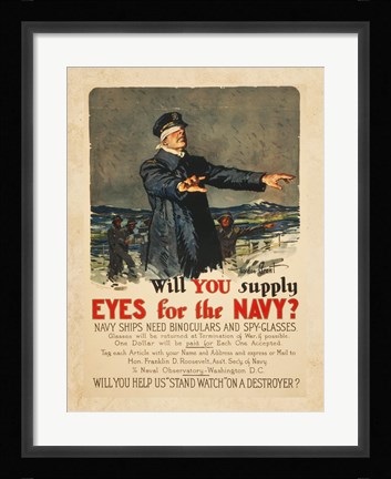 Framed Eyes for the Navy Print