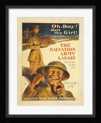 Framed Salvation Army Lassie Print