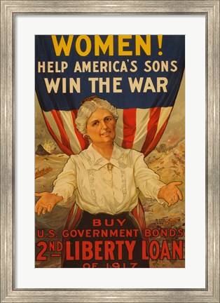 Framed 2nd Liberty Loan 1917 Print