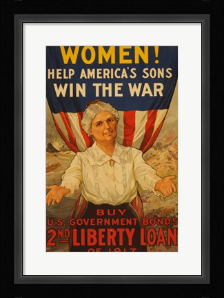 Framed 2nd Liberty Loan 1917 Print