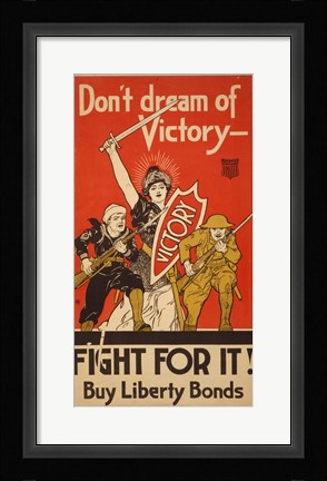 Framed Don't Dream of Victory - Fight For It! Print