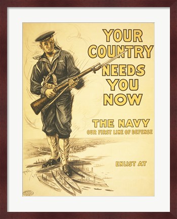 Framed Your Country Needs You Now Print