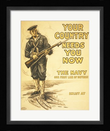 Framed Your Country Needs You Now Print