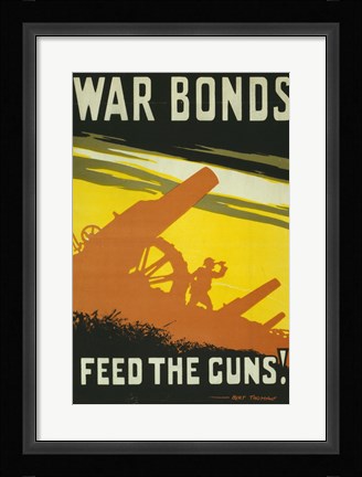 Framed War Bonds Feed the Guns Print