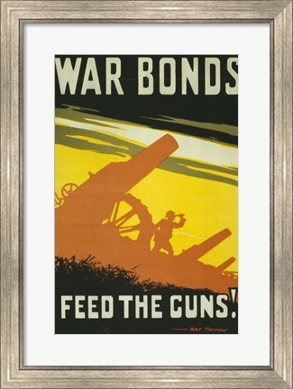 Framed War Bonds Feed the Guns Print