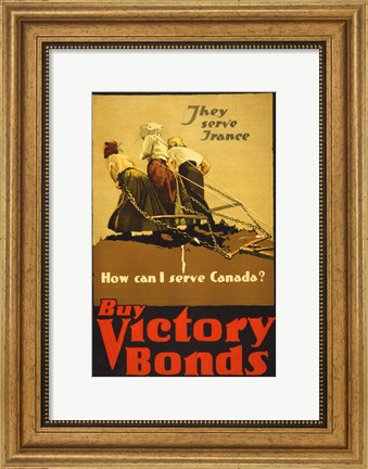 Framed Buy Victory Bonds Print