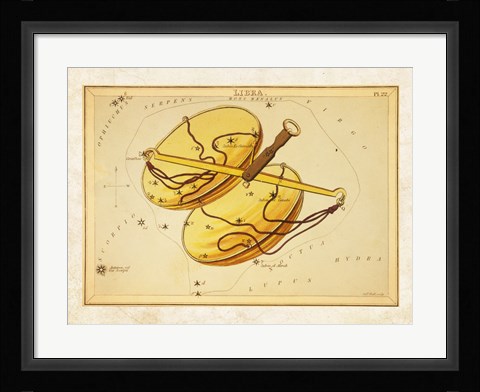 Framed Libra Zodiac Sign Print