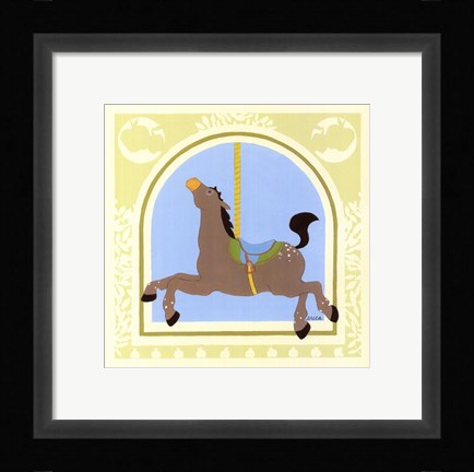 Framed Horse Carousel Print