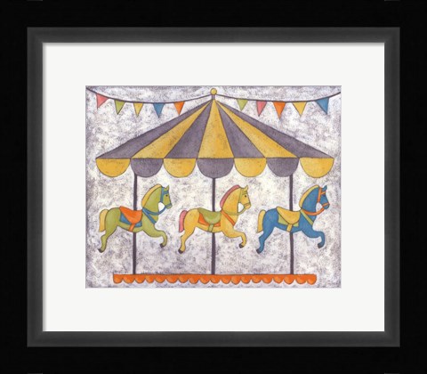 Framed Carnival Carousel Print