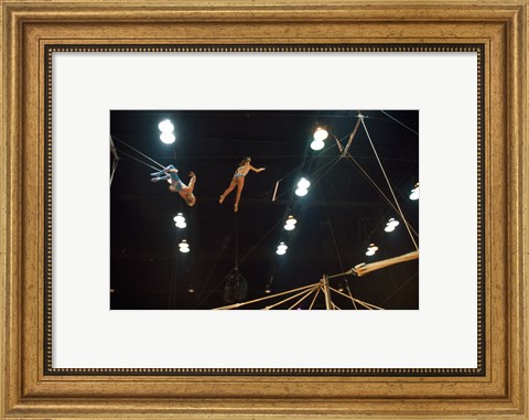 Framed Flying Redpaths Royal Hanneford Circus in action Print