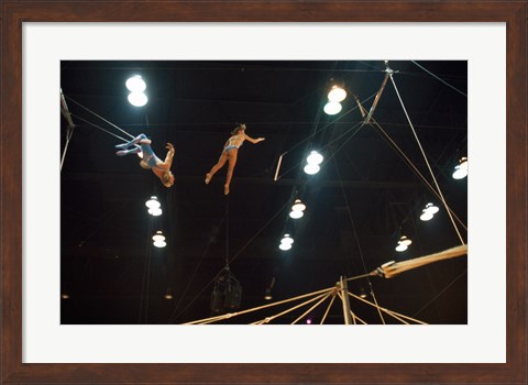 Framed Flying Redpaths Royal Hanneford Circus in action Print