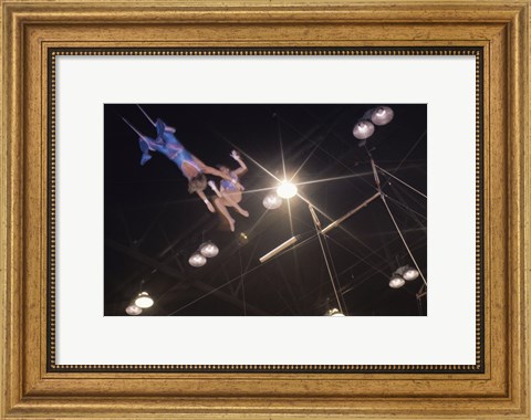 Framed Flying Redpaths Royal Hanneford Circus swinging Print