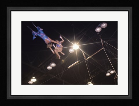 Framed Flying Redpaths Royal Hanneford Circus swinging Print