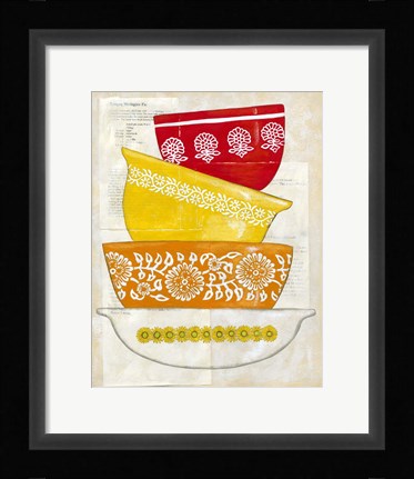 Framed Retro Ware I Print