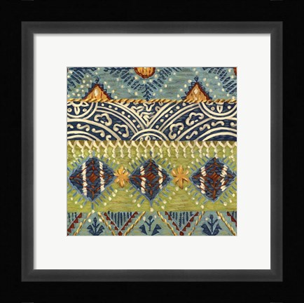 Framed Eastern Textile II Print