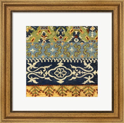 Framed Eastern Textiles IV Print